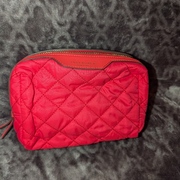 Tory Burch Handbags - Tory Burch Red Quilted cosmetic Bag